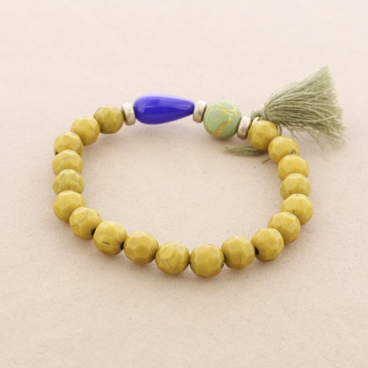 ELASTIC BRACELET WITH RESIN BEADS