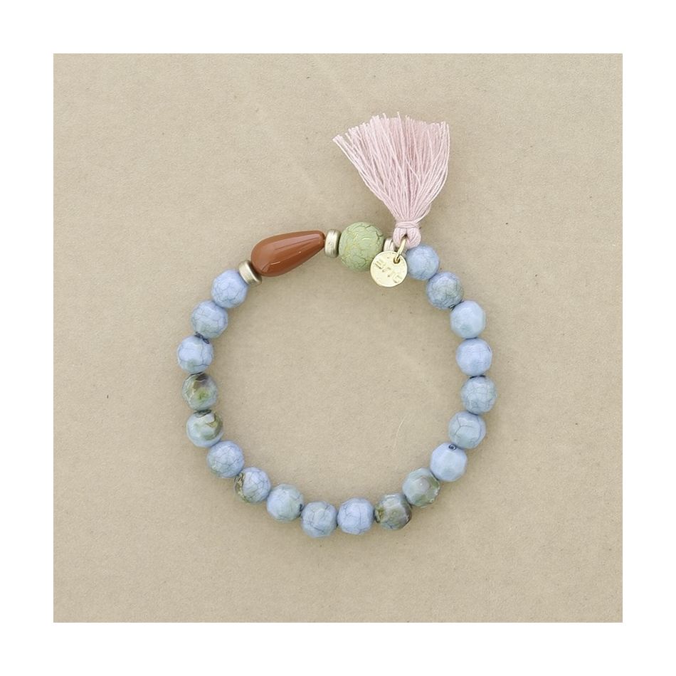 ELASTIC BRACELET WITH RESIN BEADS