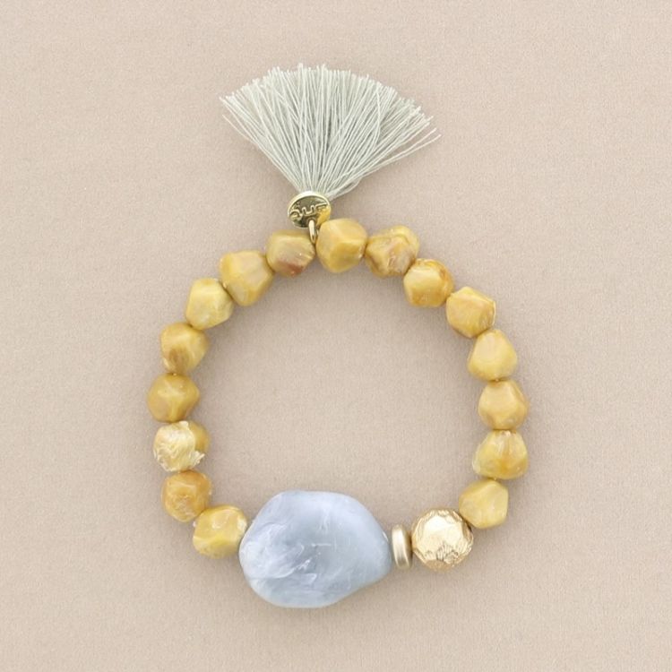 ELASTIC BRACELET WITH RESIN BEADS