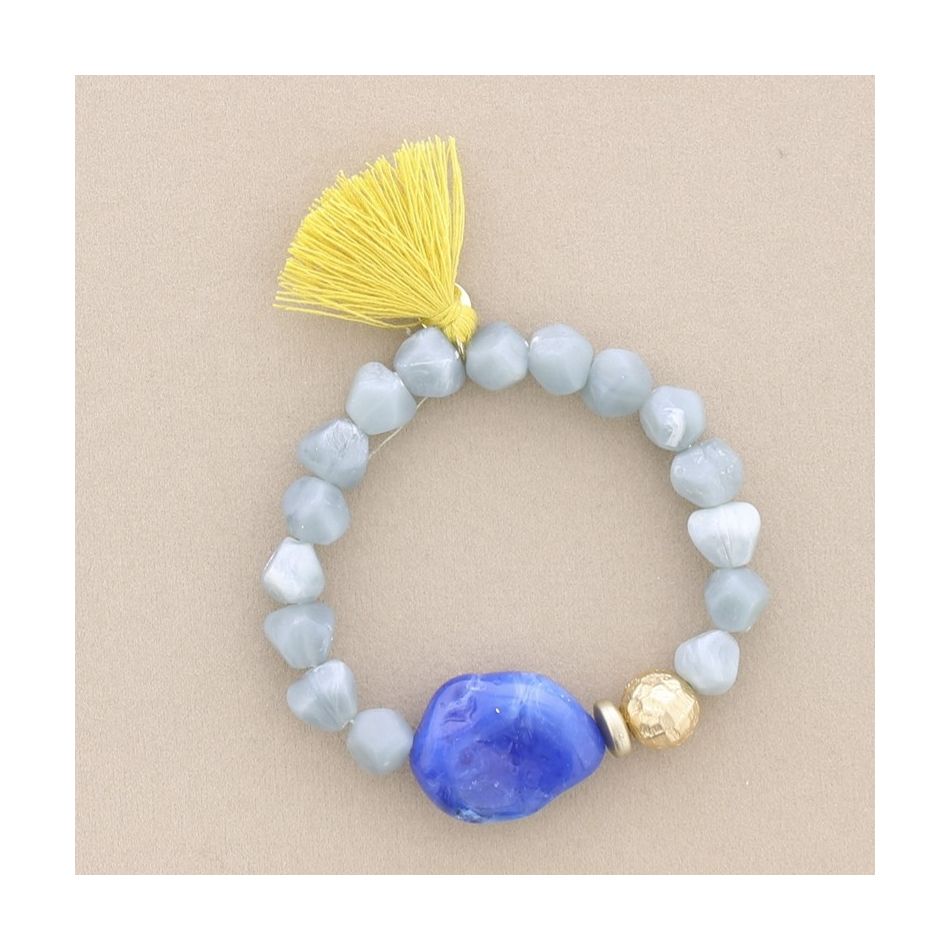 ELASTIC BRACELET WITH RESIN BEADS