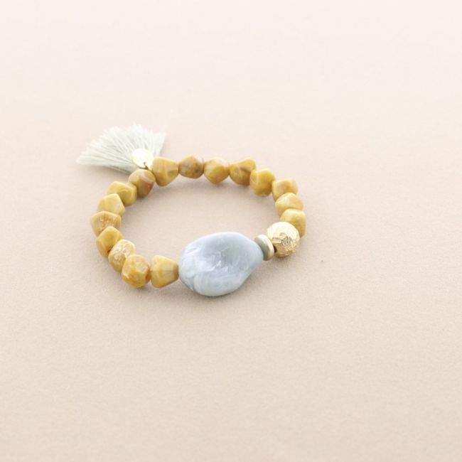 ELASTIC BRACELET WITH RESIN BEADS