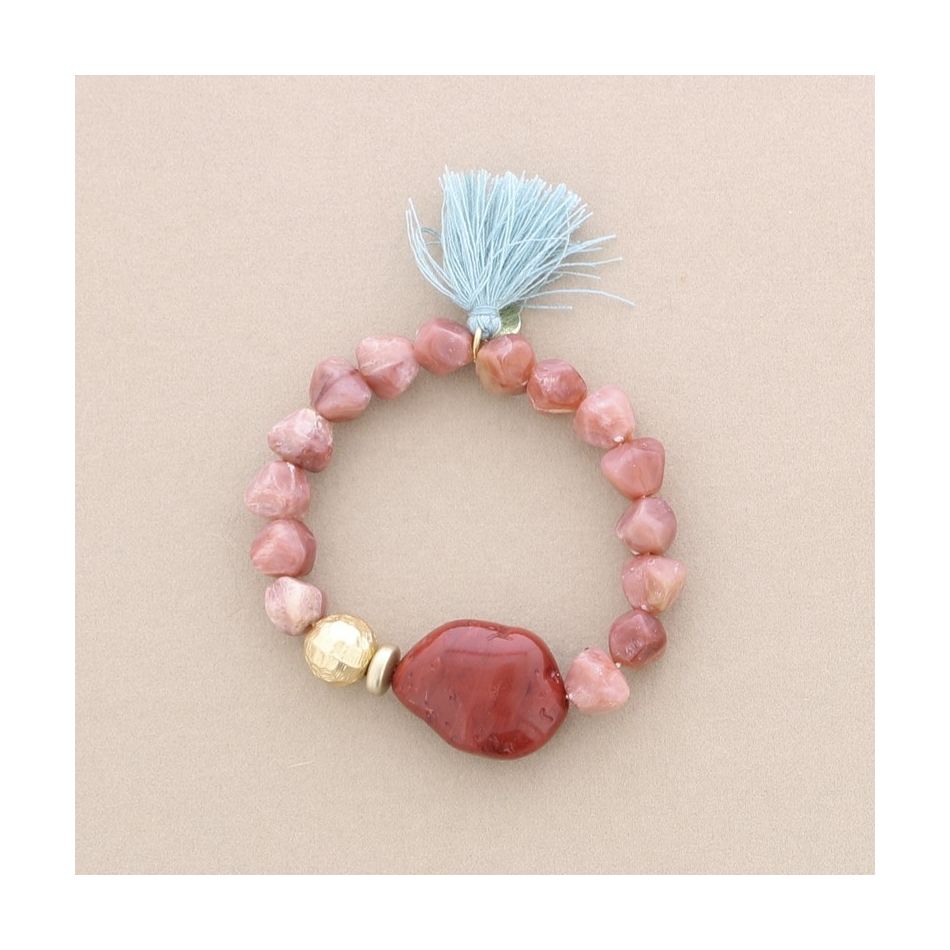 ELASTIC BRACELET WITH RESIN BEADS