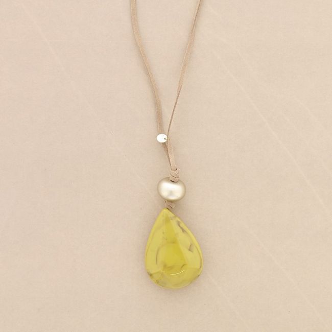COLLAR LARGO ANTELINA COLGANTE GOTA RESINA