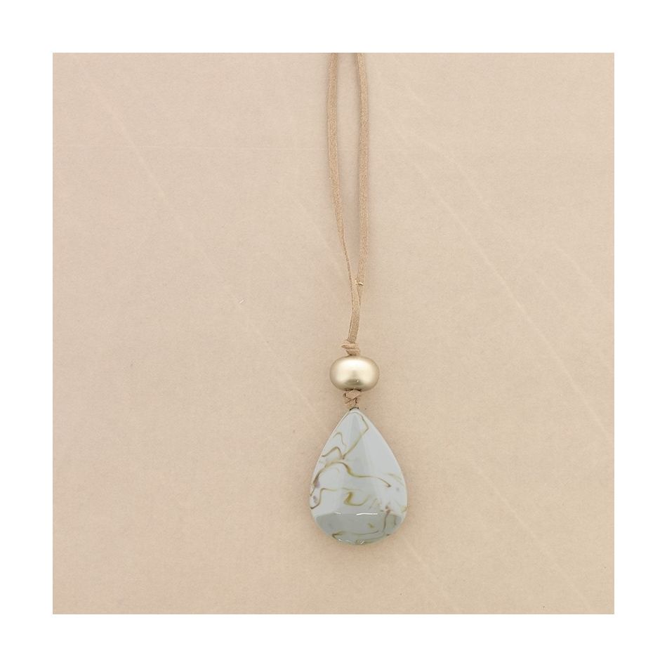 COLLAR LARGO ANTELINA COLGANTE GOTA RESINA