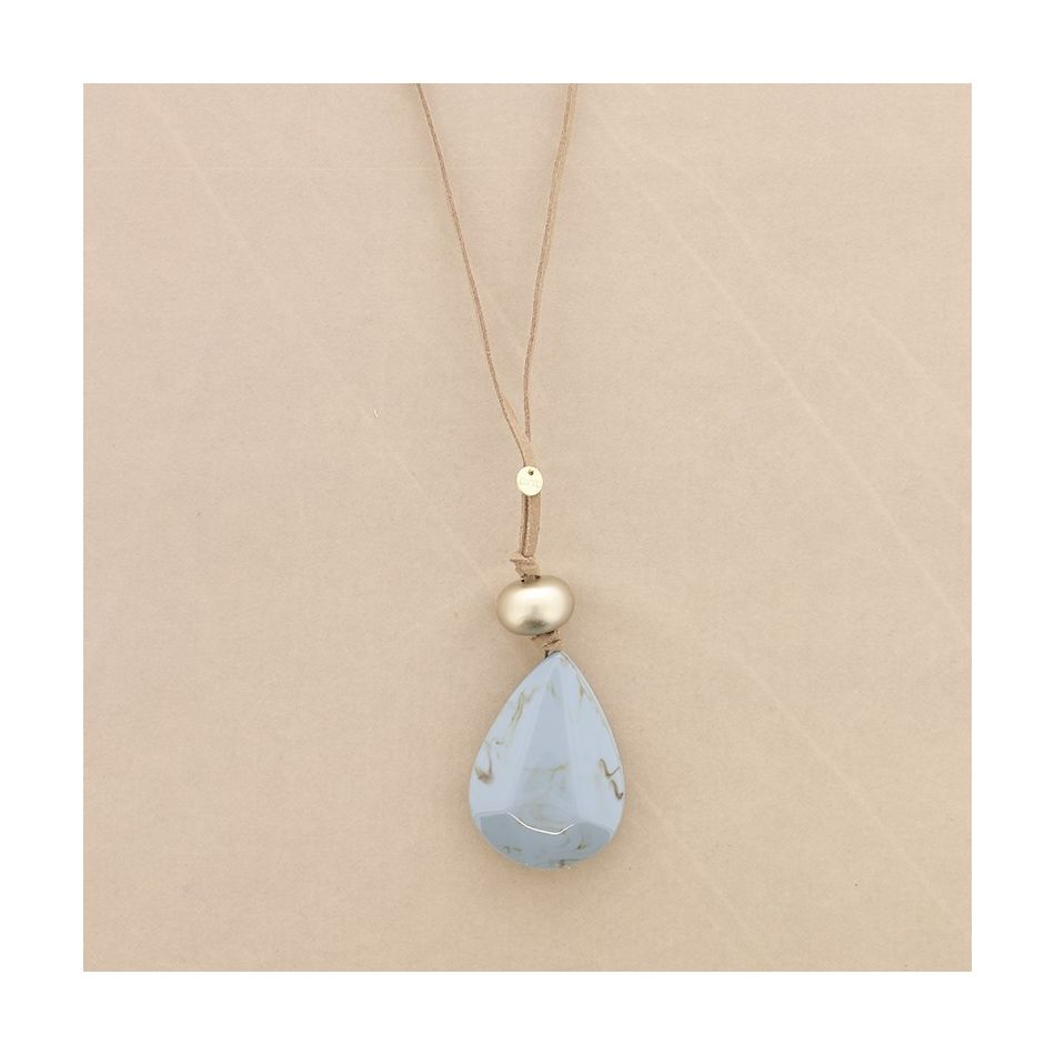 COLLAR LARGO ANTELINA COLGANTE GOTA RESINA