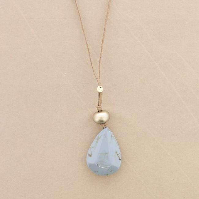 COLLAR LARGO ANTELINA COLGANTE GOTA RESINA