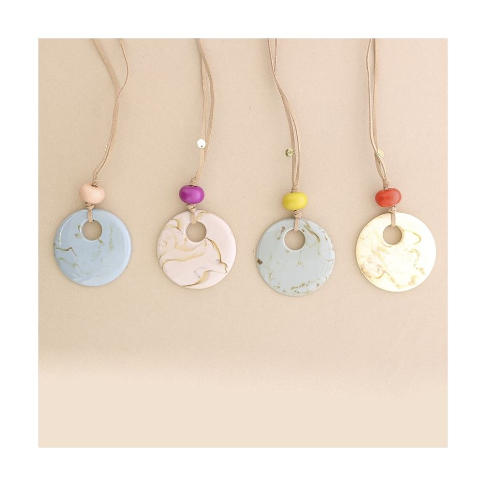 COLLAR LARGO ANTELINA COLGANTE RESINA