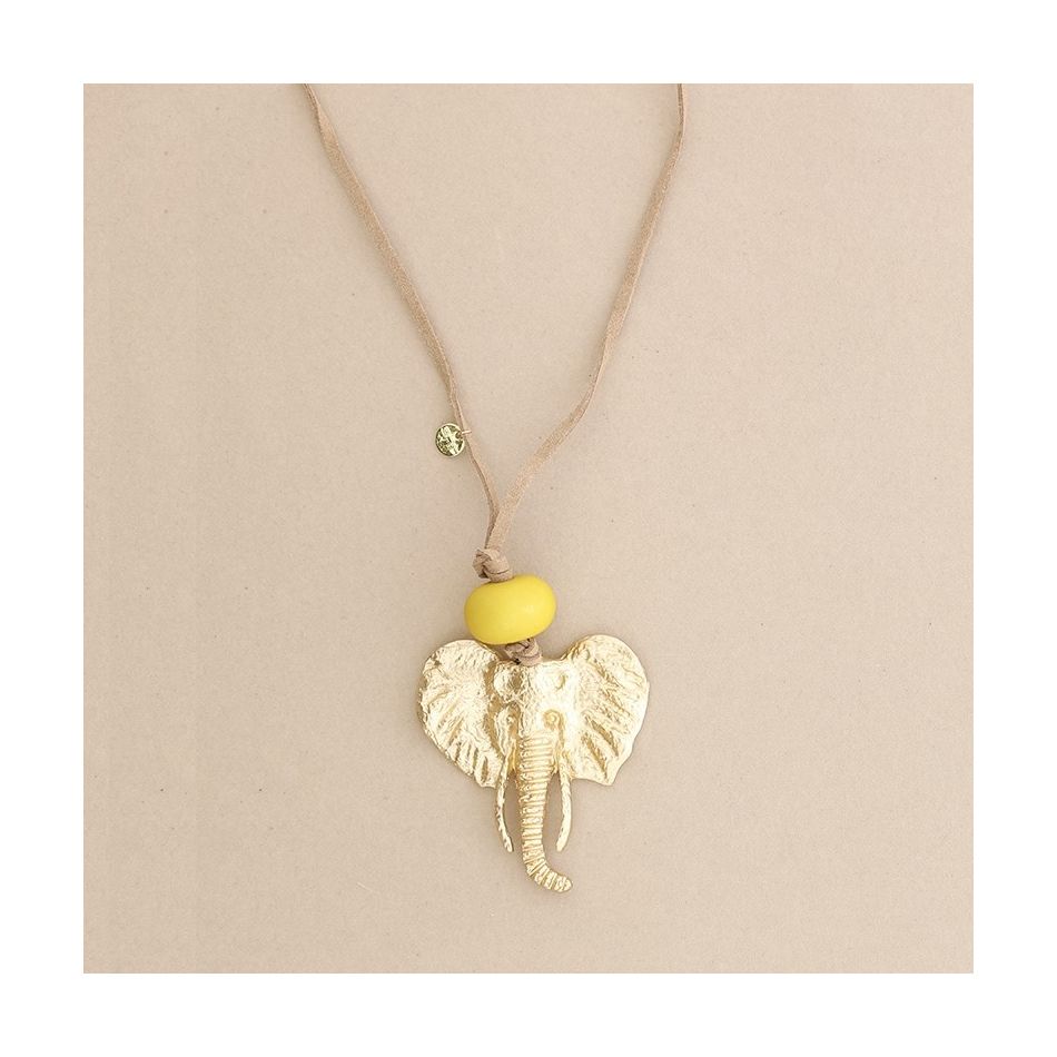 COLLAR LARGO ANTELINA COLGANTE ELEFANTE METAL