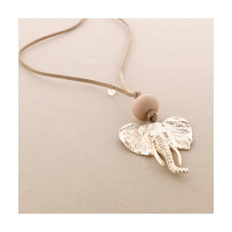 COLLAR LARGO ANTELINA COLGANTE ELEFANTE METAL