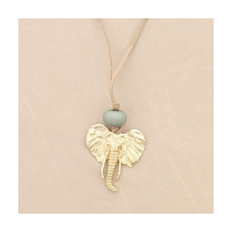 COLLAR LARGO ANTELINA COLGANTE ELEFANTE METAL