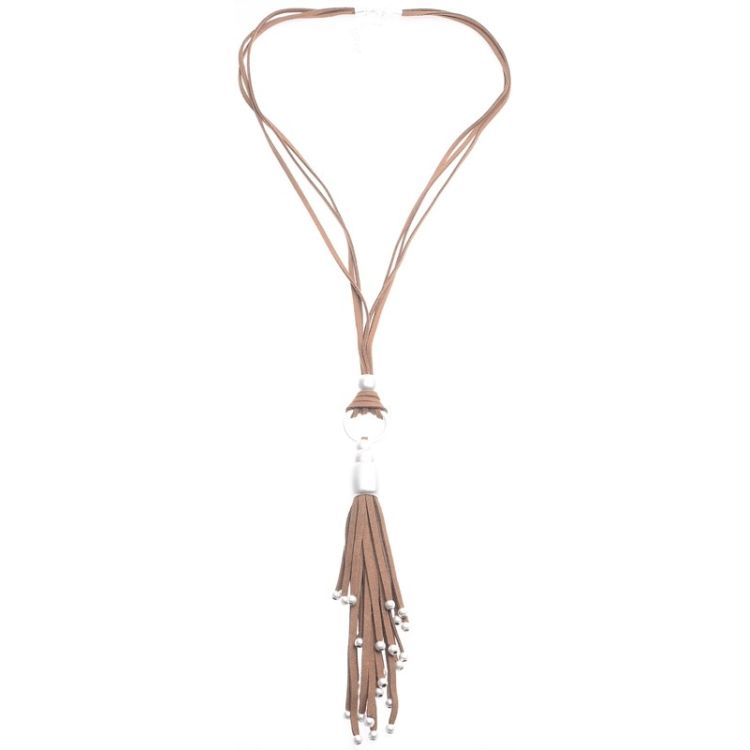 COLLAR LARGO ANTELINA COLGANTE FLECO