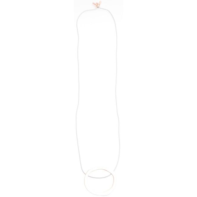 LONG NECKLACE WITH METAL RING PENDANT