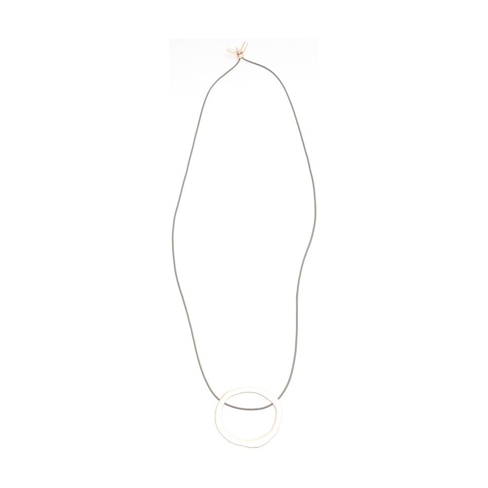 COLLAR LARGO COLGANTE ANILLA METAL
