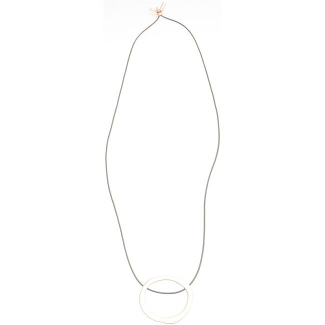 COLLAR LARGO COLGANTE ANILLA METAL