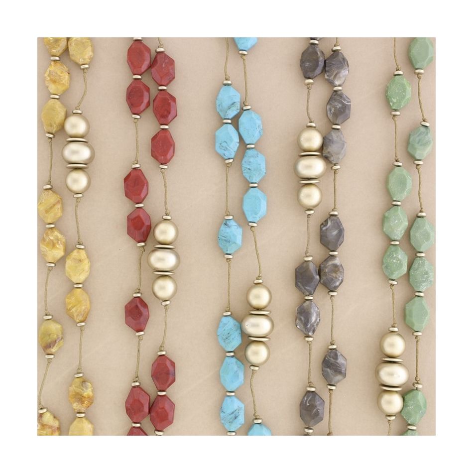 COLLAR LARGO CUENTAS RESINA