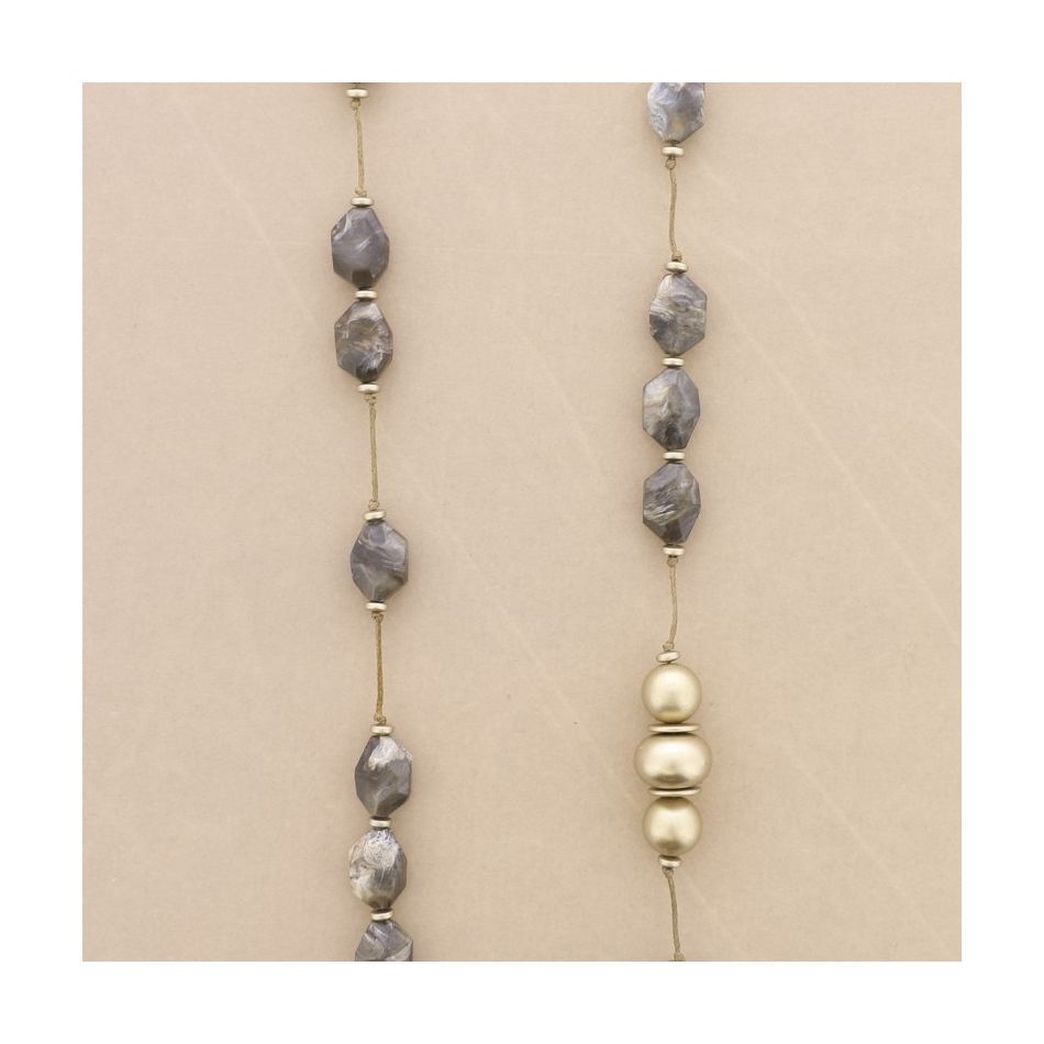 COLLAR LARGO CUENTAS RESINA