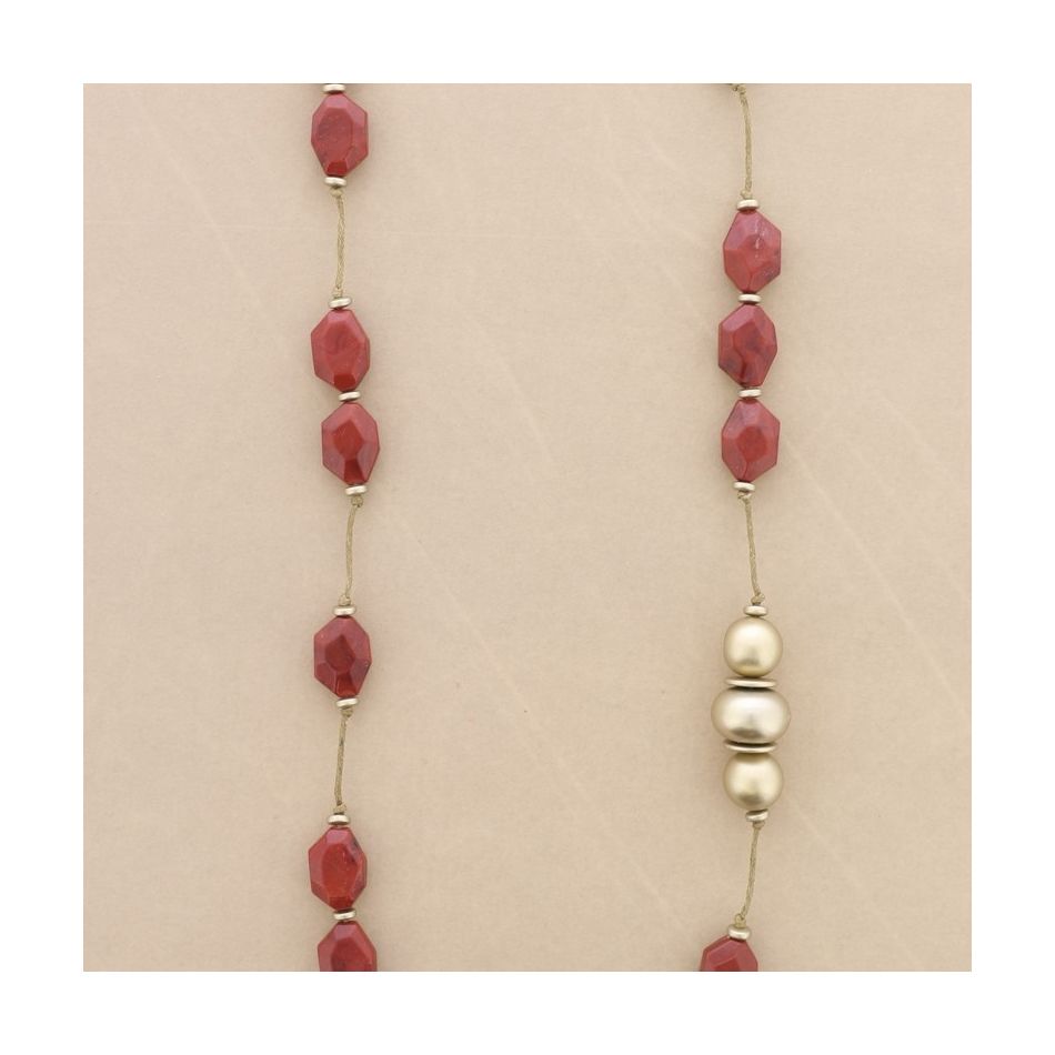 COLLAR LARGO CUENTAS RESINA