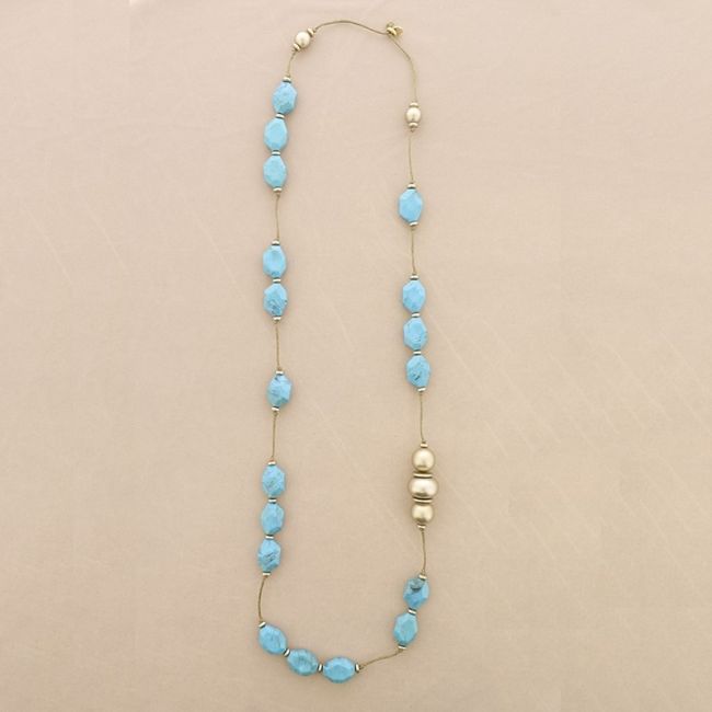 LONG NECKLACE WITH RESIN BEADS