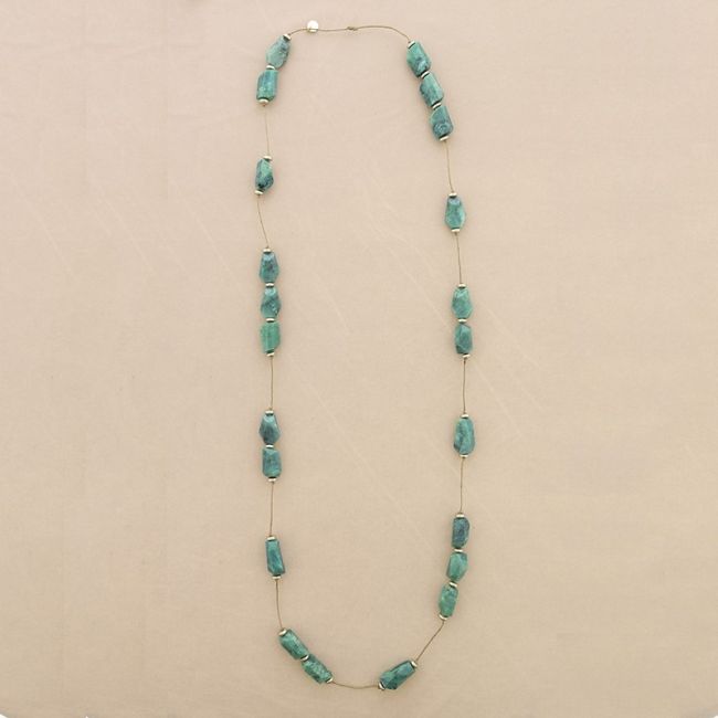 COLLAR LARGO CUENTAS RESINA FACETADA