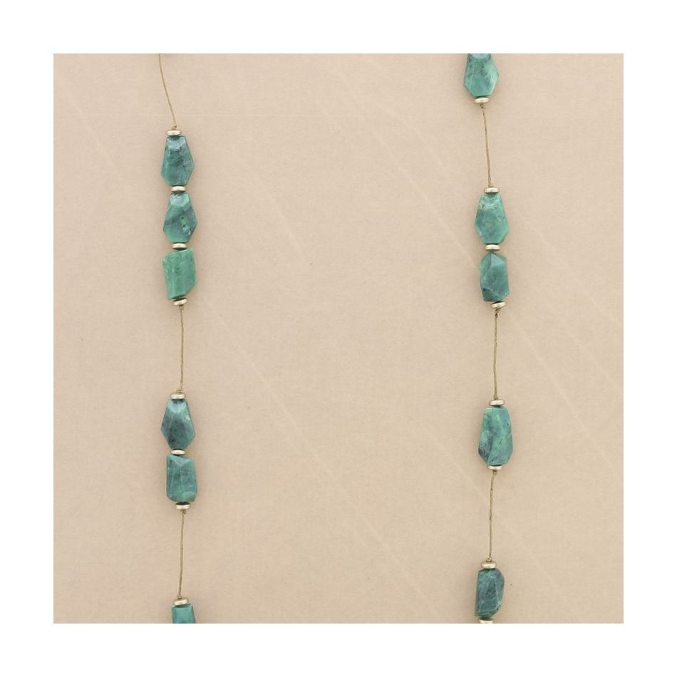 COLLAR LARGO CUENTAS RESINA FACETADA