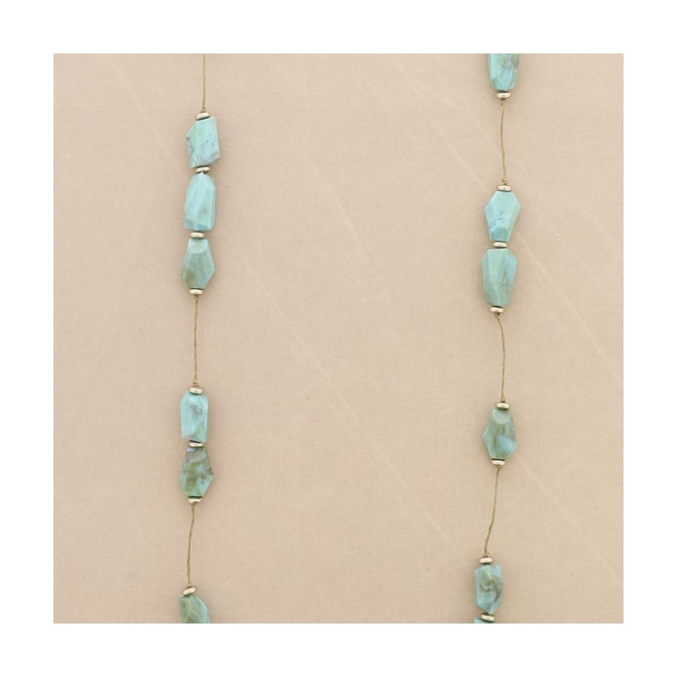 COLLAR LARGO CUENTAS RESINA FACETADA