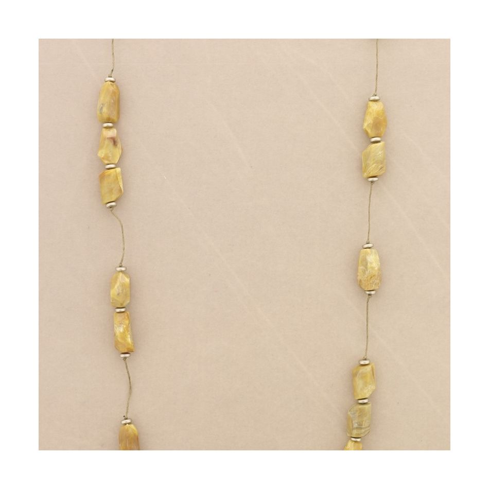 COLLAR LARGO CUENTAS RESINA FACETADA