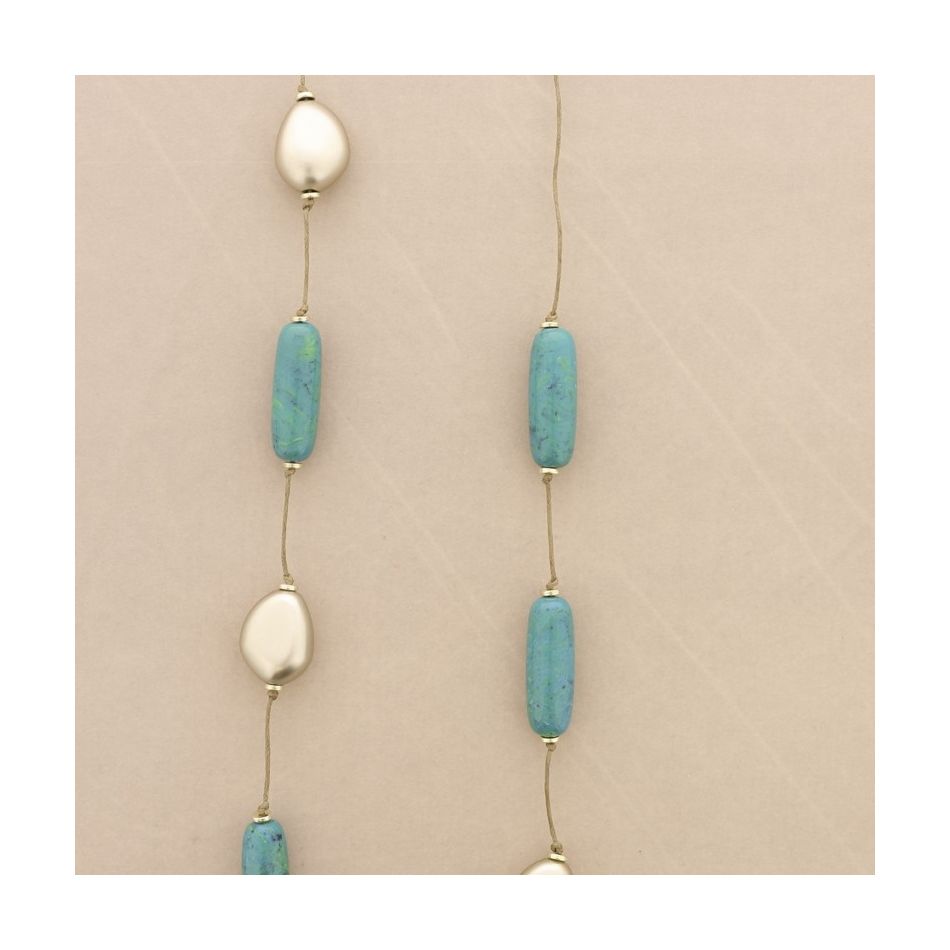 COLLAR LARGO CUENTAS RESINA