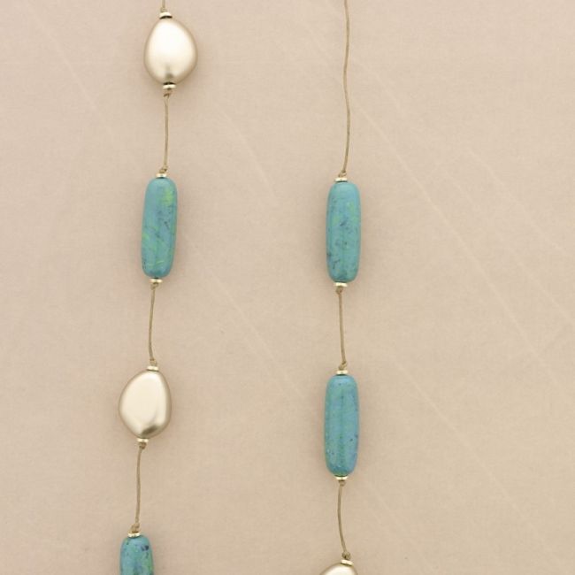 COLLAR LARGO CUENTAS RESINA