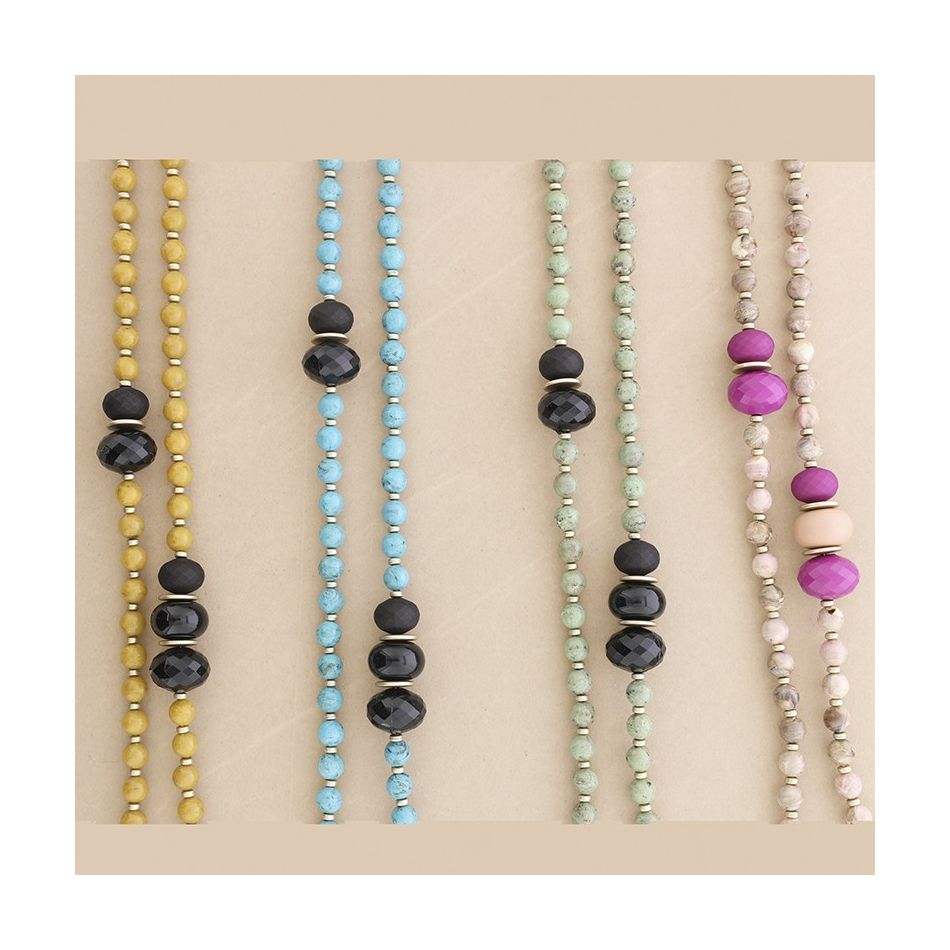 LONG NECKLACE WITH RESIN BEADS