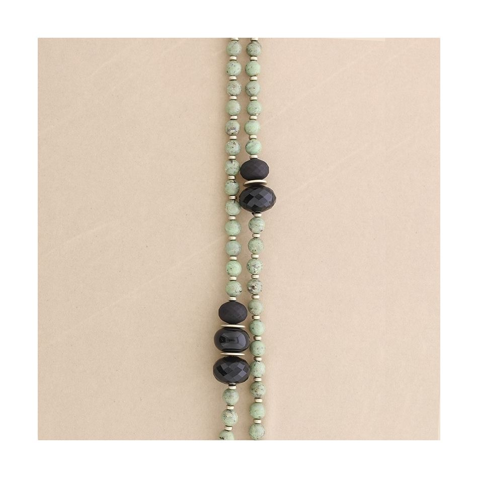 COLLAR LARGO CUENTAS RESINA
