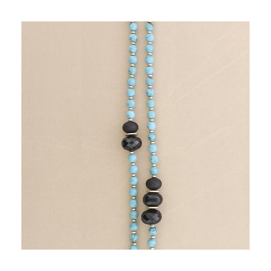 COLLAR LARGO CUENTAS RESINA