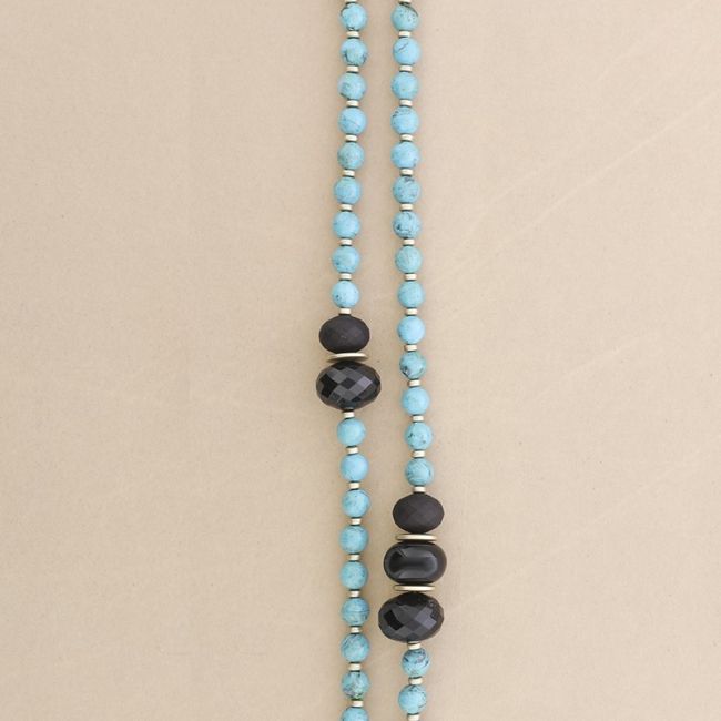 COLLAR LARGO CUENTAS RESINA
