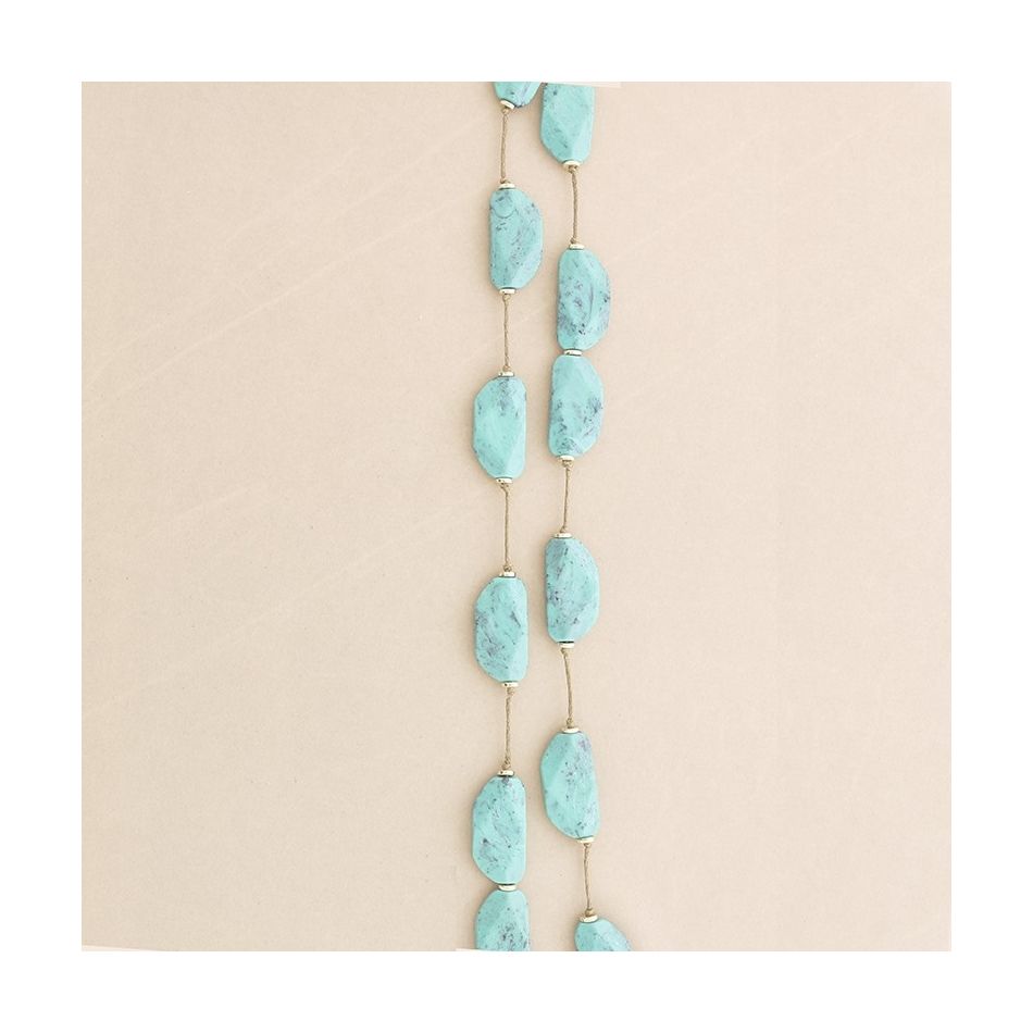 COLLAR LARGO CUENTAS RESINA