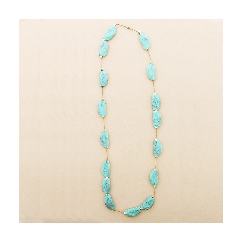 COLLAR LARGO CUENTAS RESINA