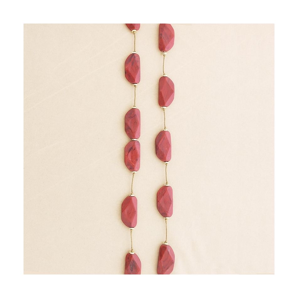 COLLAR LARGO CUENTAS RESINA
