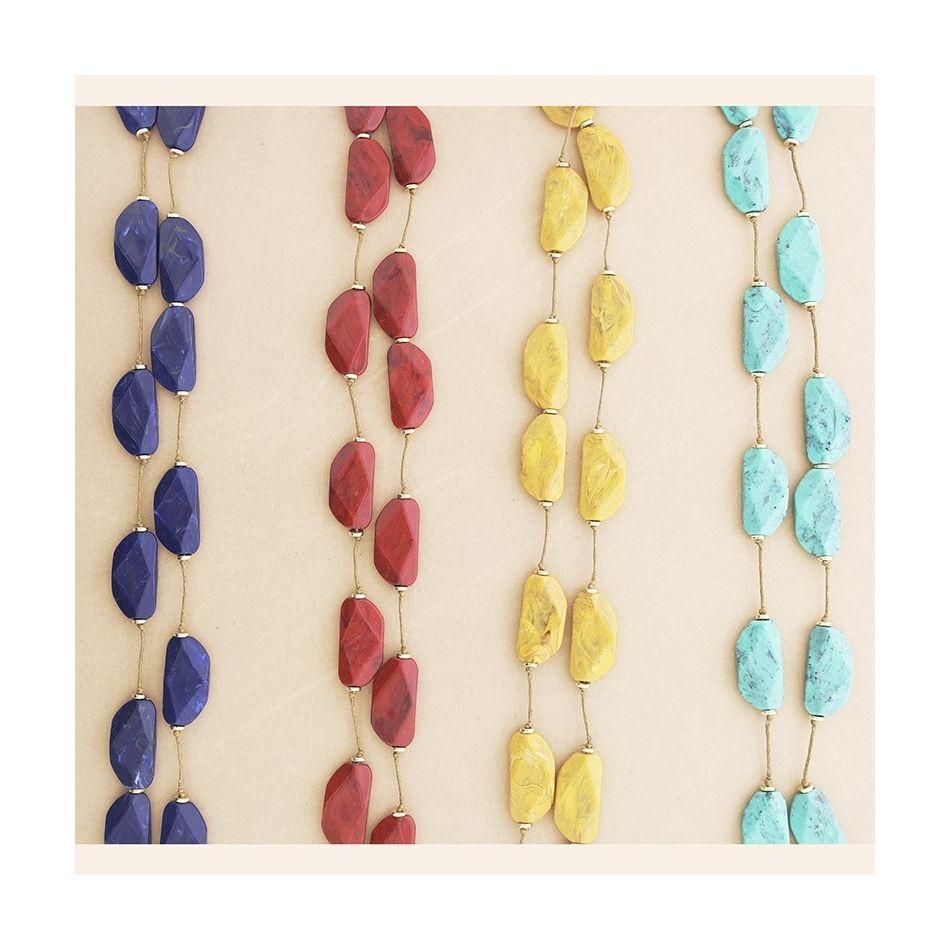 COLLAR LARGO CUENTAS RESINA