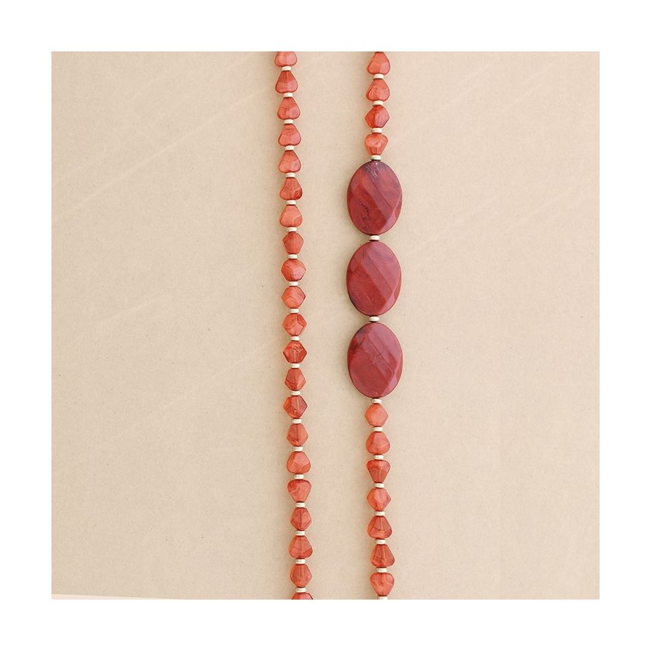 COLLAR LARGO CUENTAS RESINA