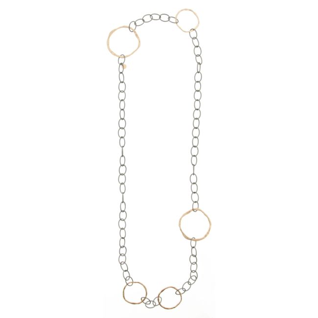 COLLAR LARGO ESLABONES BICOLOR