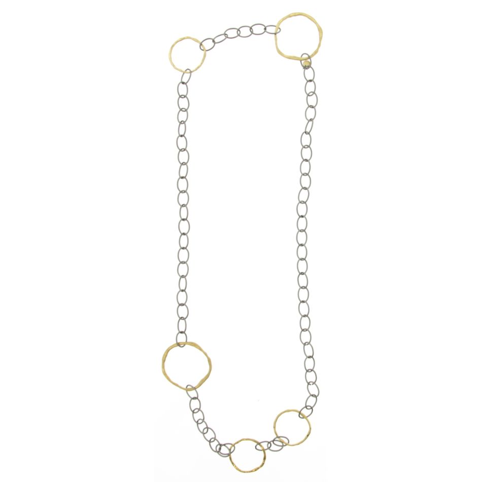 COLLAR LARGO ESLABONES BICOLOR