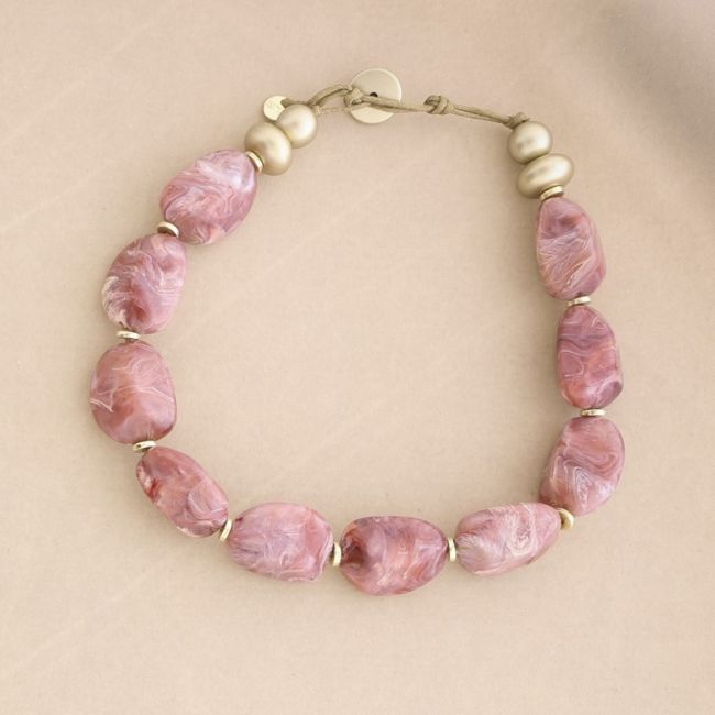 RESIN BEADS SHORT NECKLACE