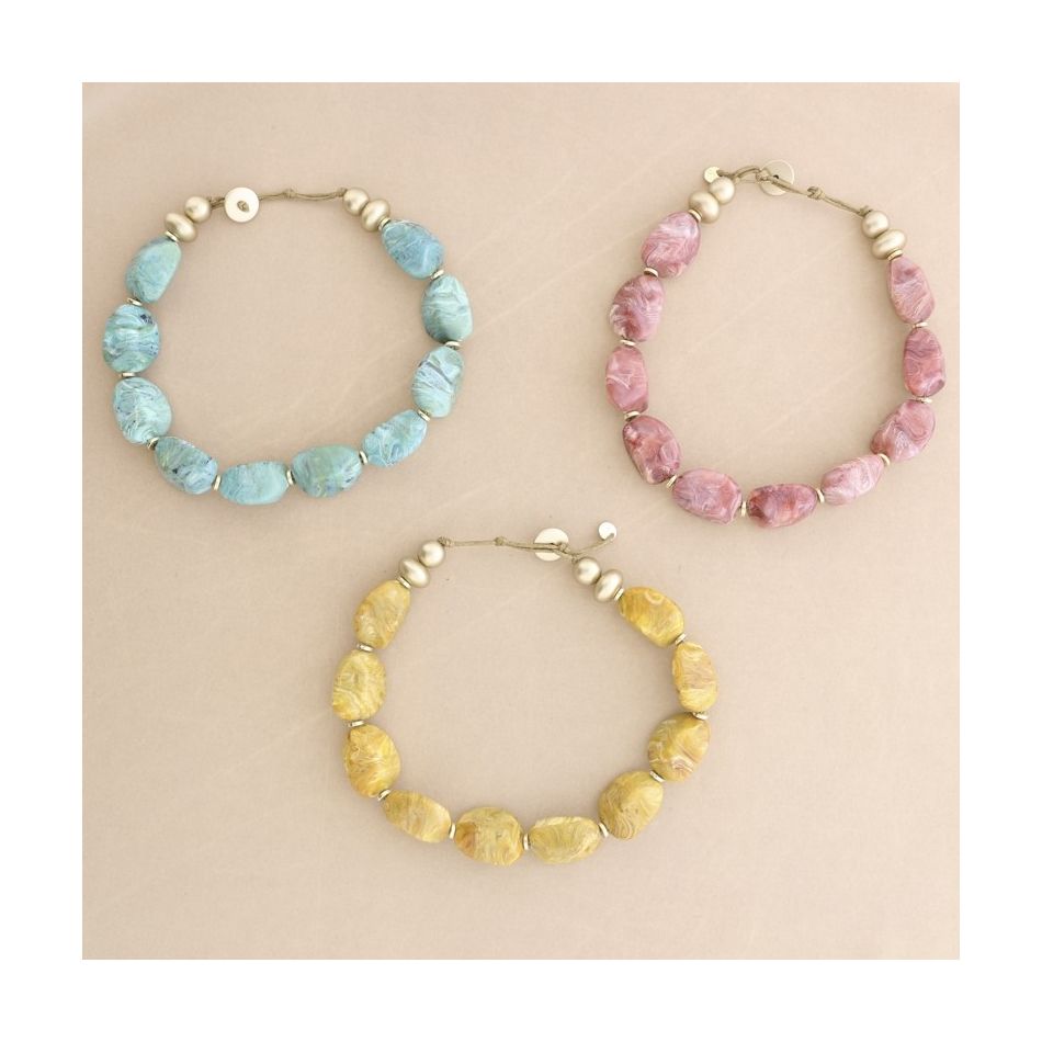 RESIN BEADS SHORT NECKLACE
