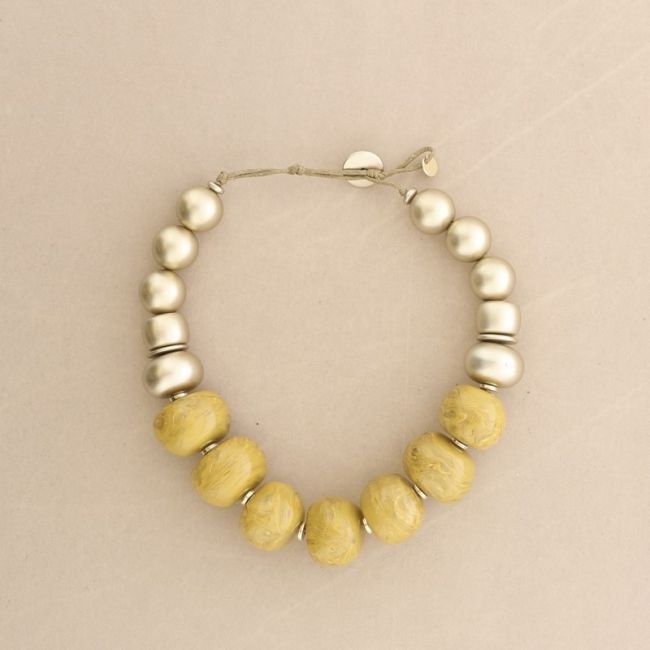RESIN BEADS SHORT NECKLACE