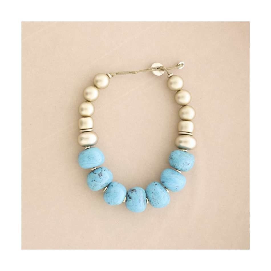 RESIN BEADS SHORT NECKLACE
