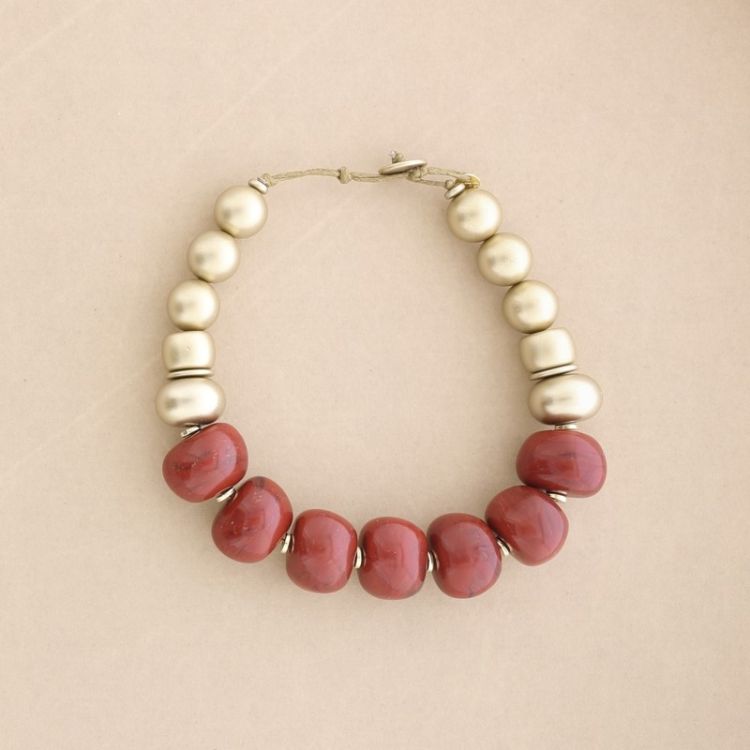 RESIN BEADS SHORT NECKLACE 2