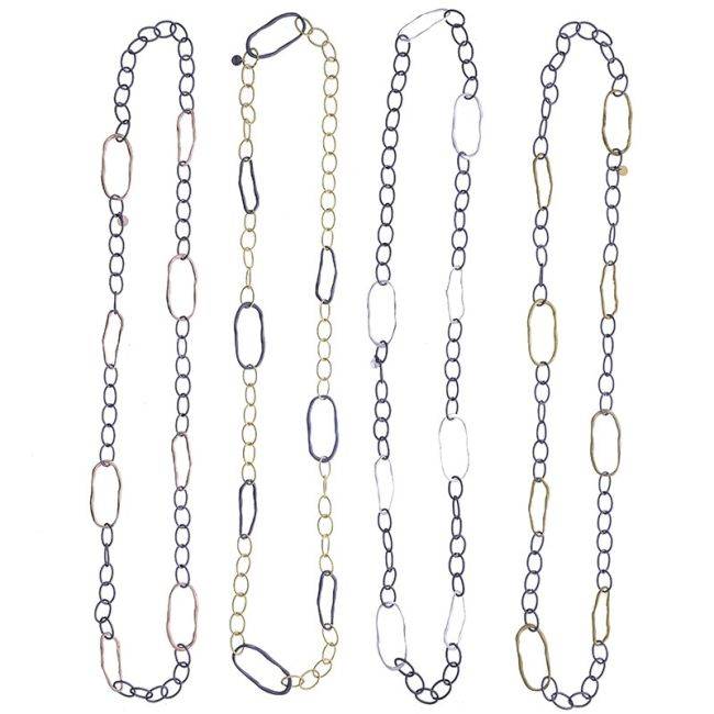 COLLAR LARGO ESLABONES BICOLOR
