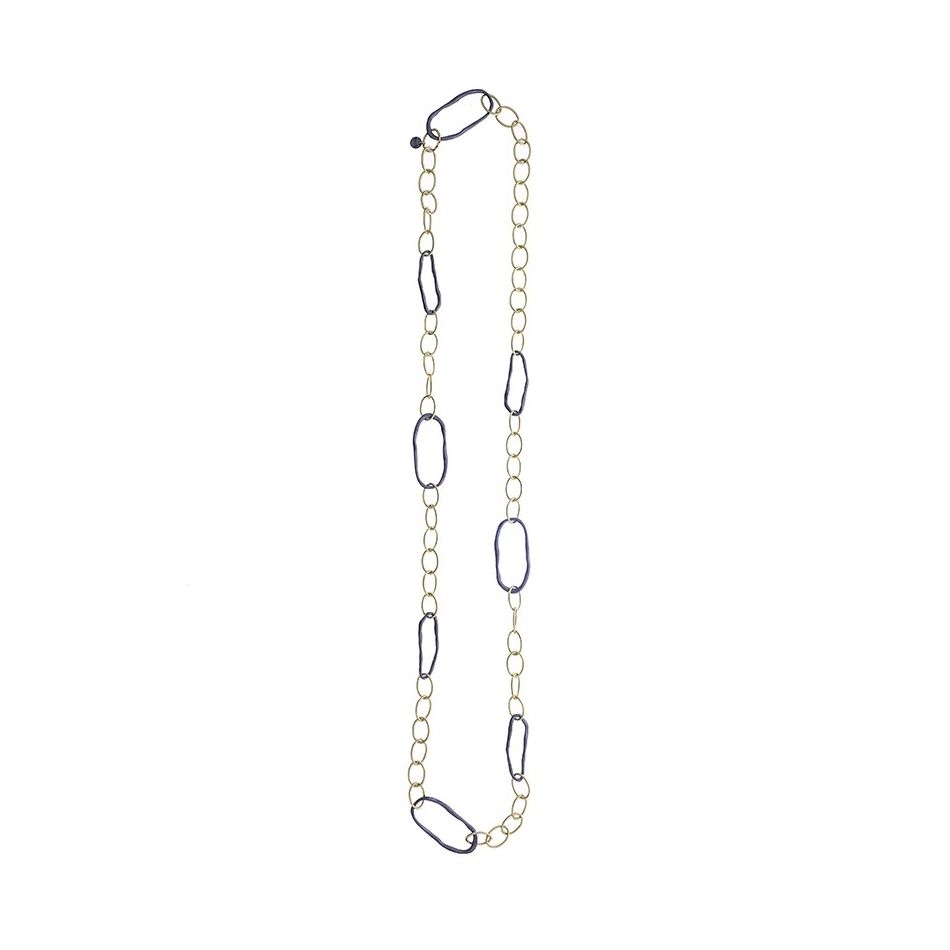 COLLAR LARGO ESLABONES BICOLOR