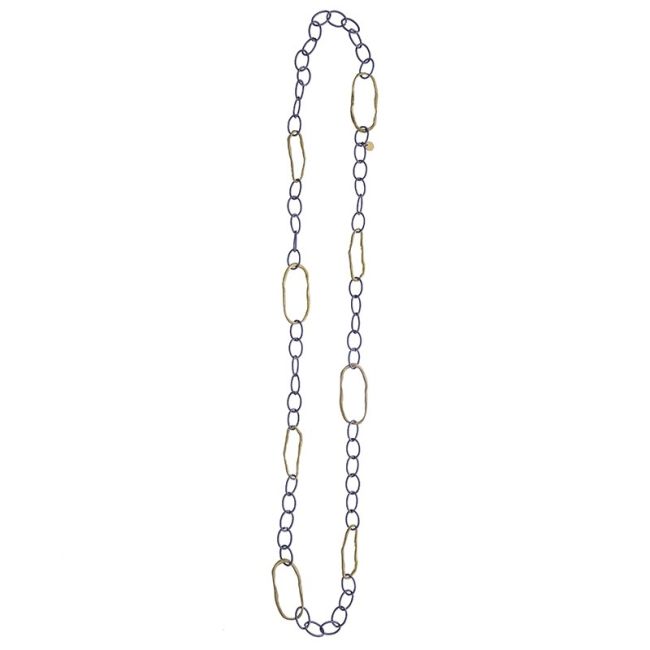 COLLAR LARGO ESLABONES BICOLOR