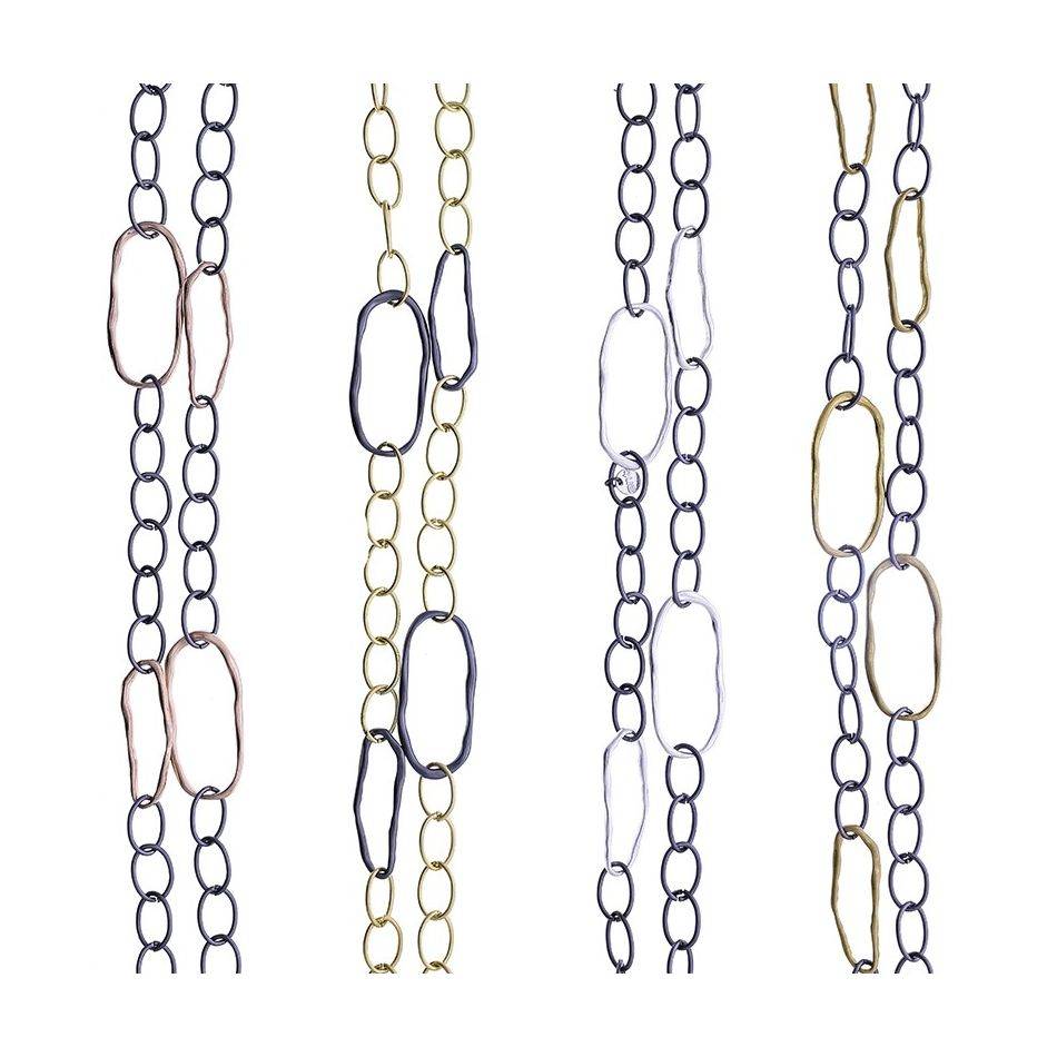 COLLAR LARGO ESLABONES BICOLOR