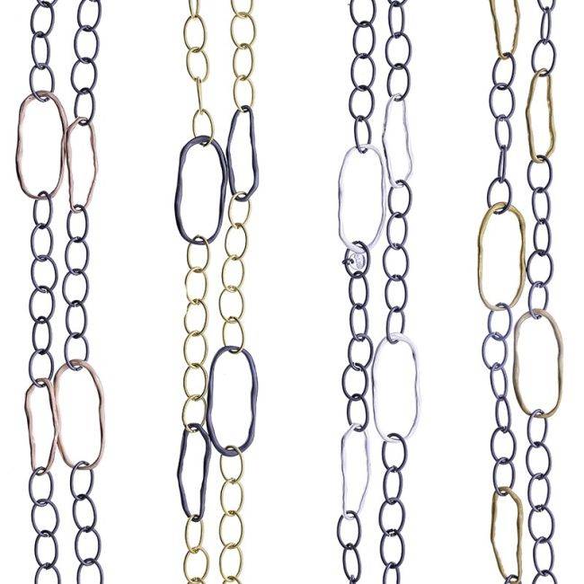 COLLAR LARGO ESLABONES BICOLOR
