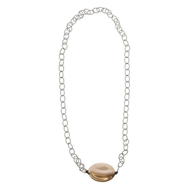 COLLAR LARGO CADENA CUENTA IMITACIÓN METAL